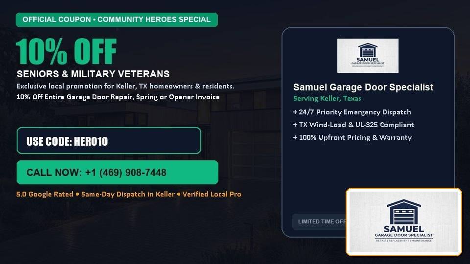 10% OFF Senior, Military & First Responder Discount in Keller, TX - Samuel Garage Door Specialist